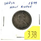 1899 India half rupee
