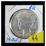 1925-S Peace dollar, BU