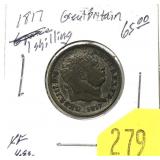 1817 British 1 shilling