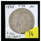 1878 7 T.F. Morgan dollar, AU