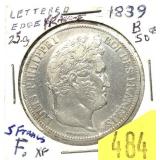 1839 French 5 francs