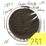1837 Canadian bank token