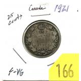 1921 Canadian quarter