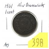 1861 New Brunswick penny