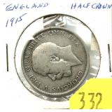 1915 England half crown