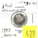 1807 Mexico half reale