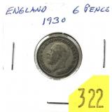 1930 British 6 pence