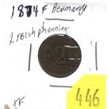 1874 Germany 2 pfennigs