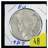 1927 Peace dollar, BU