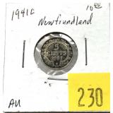 1941C Newfoundland 5-cent silver