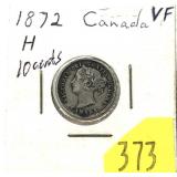1872H Canadian 10-cents