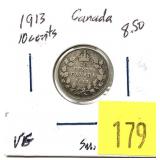 1913 Canadian dime