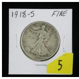 1918-S Walking Liberty half dollar