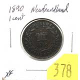 1890 Newfoundland penny