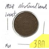 1929 Newfoundland penny