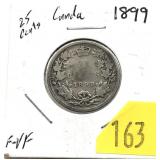 1899 Canadian quarter