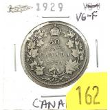 1929 Canadian half dollar