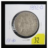 1892-O Morgan dollar, EF-40