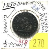 1850 Canadian bank token