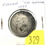 1937 British two shillings