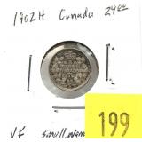 1902H Canadian 5-cent silver