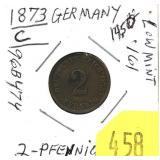 1873 Germany 2 pfennig