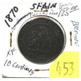 1870 Spain 10-cents