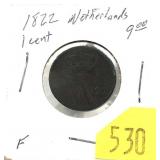 1822 Netherlands 1-cent