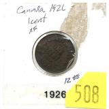 1926 Canadian penny