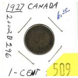 1927 Canadian penny