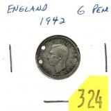1942 British 6 pence