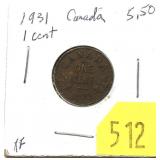 1931 Canadian penny