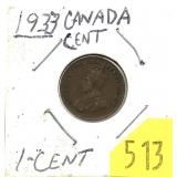 1933 Canadian penny