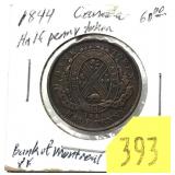 1844 Canadian bank token