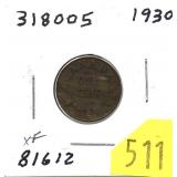 1930 Canadian penny