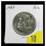 1949 Franklin half dollar, BU