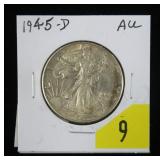 1945-D Walking Liberty half dollar