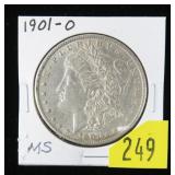 1901-O Morgan dollar, MS