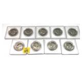 x9- Non-silver half dollars -x9 half dollars -