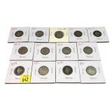 x13- Liberty nickels, mixed dates -x13 nickels-