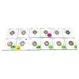 x12- Dimes, 90% silver -x12 dimes- Sold by the