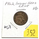 1862 Indian Head cent