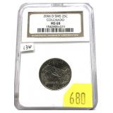 2006-D State quarter NGC slab certified MS-68