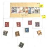 Lot, 9 assorted U.S. stamps (2,3,4,5,6 and 7-cent)