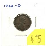 1922-D Lincoln cent