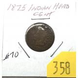1875 Indian Head cent