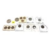Lot, coins with silver, 14 pcs.