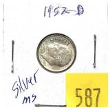 1952-D Roosevelt dime