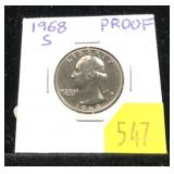1968-S Washington quarter, Proof