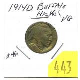 1914-D Buffalo nickel, restored date